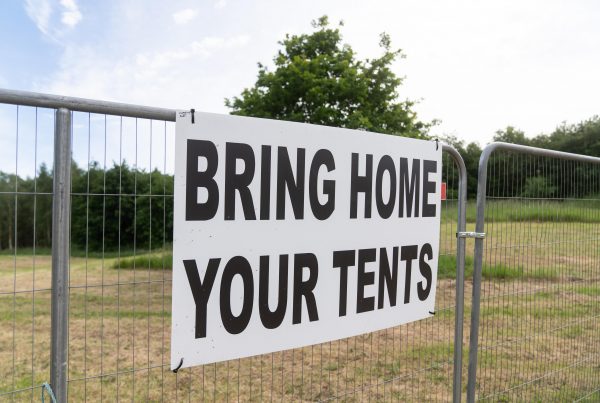 Bring home your tents signage